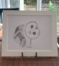 Barn Own Original Graphite Pencil Drawing 