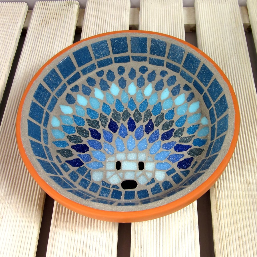 Mosaic Moonlight Hedgehog Water Dish