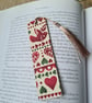 Emma Bridgewater dove bookmark decoupage Christmas design with tassel