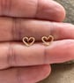 Gold Filled Heart Stud Earrings