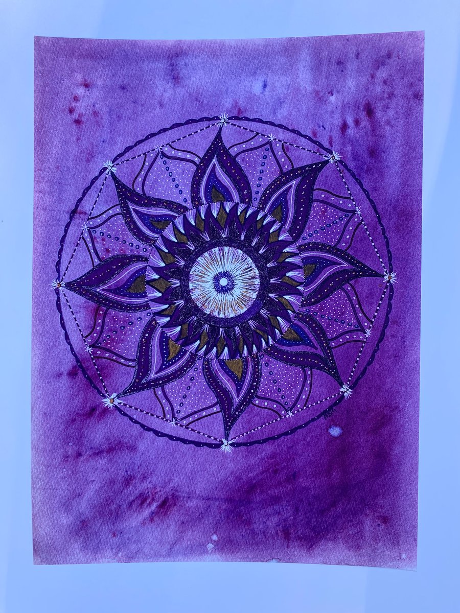 Violet Flame Mandala Print 