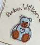 Personalised New Baby Teddy Bear Card
