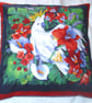 Parakeet in a tropical forest cushion  - Image 1