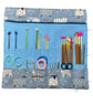 Straight and circular knitting needle case with blue sheep, knitting needle pouc - Image 2