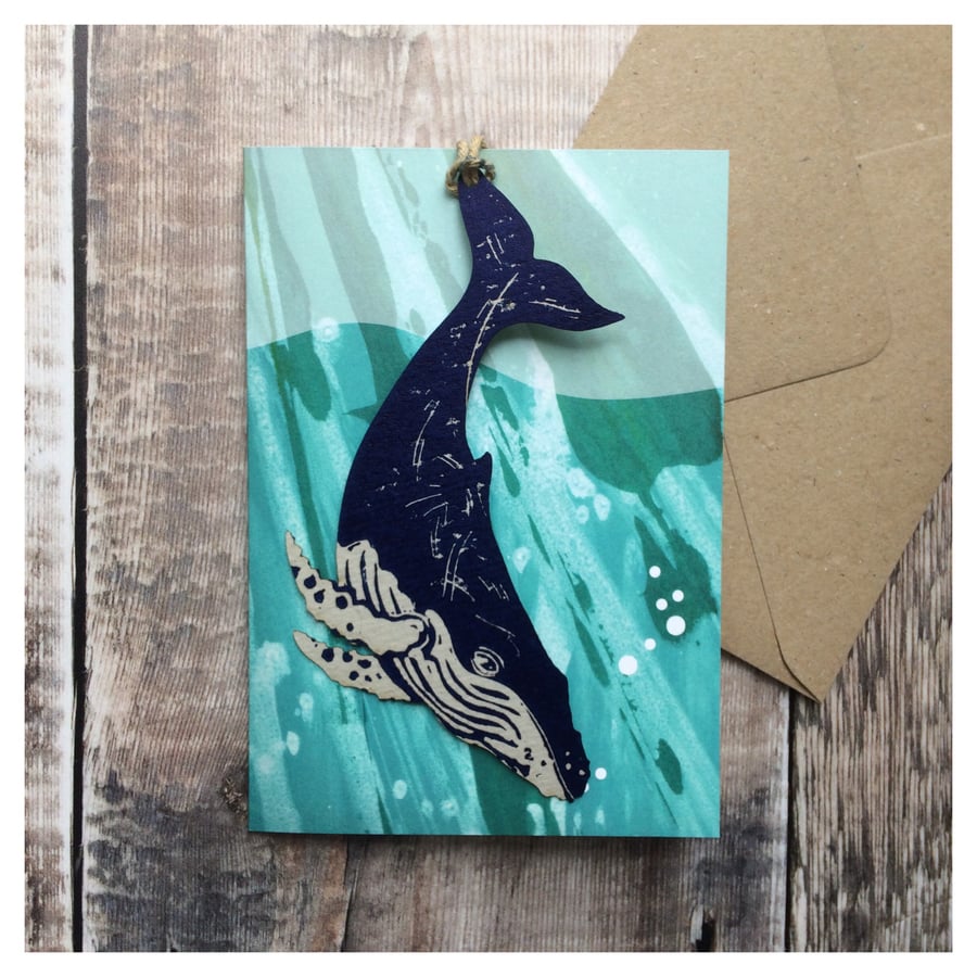 ‘Humpback Whale’ Wildlife Tag Charity Card
