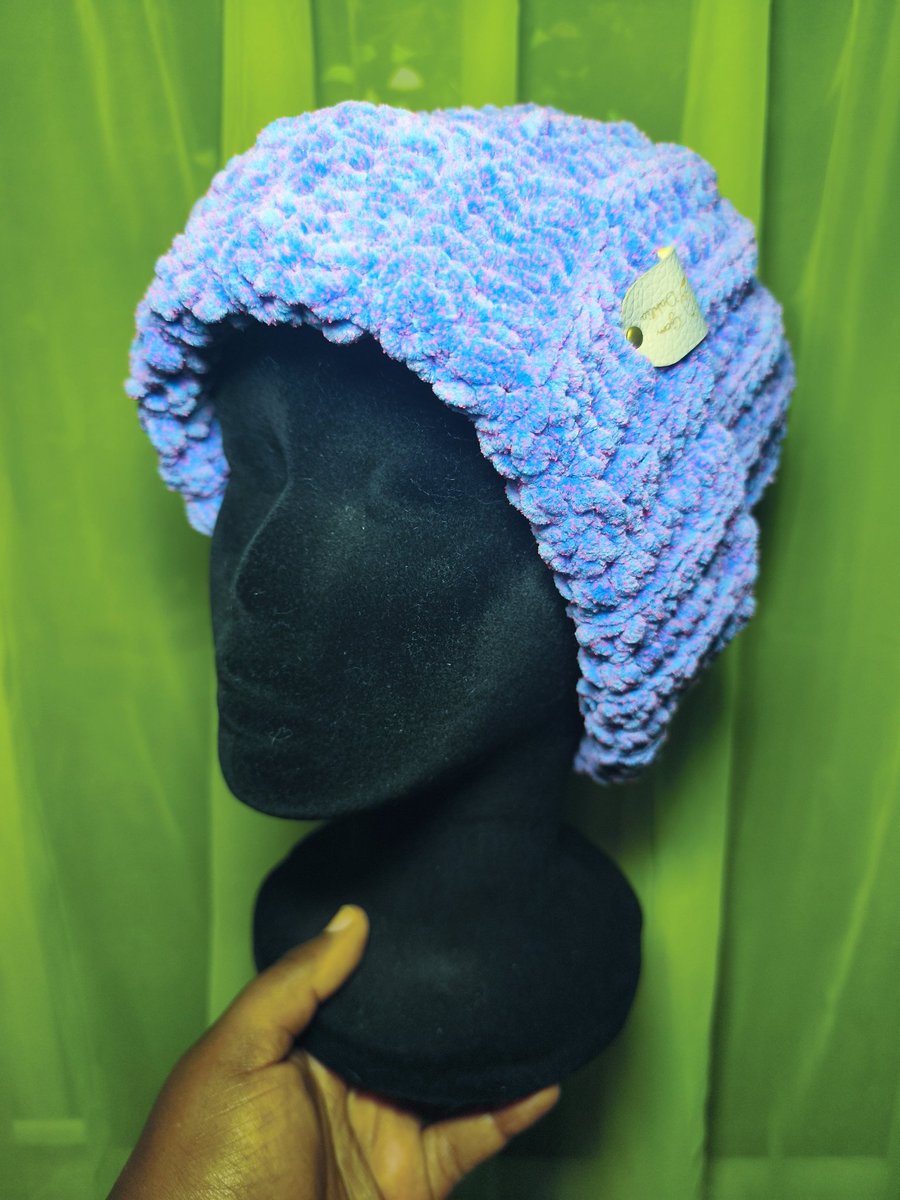 Image of Basic Mid Blue & Pink Tweed Beanie