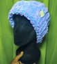 Basic Mid Blue & Pink Tweed Beanie