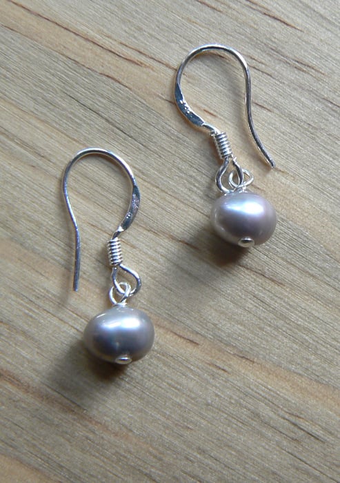 Silver Freshwater Pearl Earrings