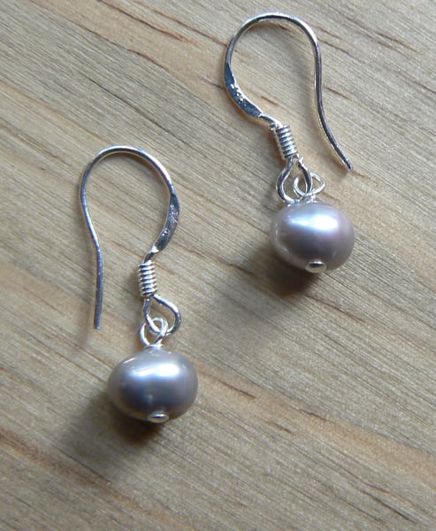 Silver Freshwater Pearl Earrings