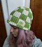 Custom Crochet Checkered Beanie - 100% cotton - 28 colours - All sizes