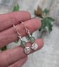 Green Aventurine and Silver Leaf Disc Earrings - JBJ1125