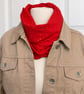 Red with Gold Speckles Infinity Scarf, 100% cotton  - Image 6