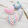 Personalised hanging heart decoration,  nursery gift