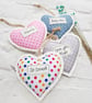 Personalised hanging heart decoration,  nursery gift