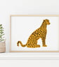 Sitting Leopard A4 Art Print - Image 7