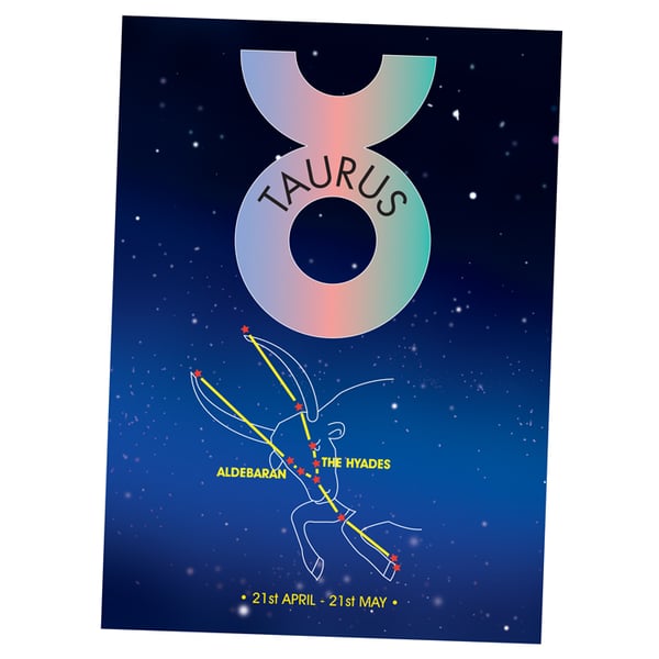 1 - TAURUS ZODIAC BIRTHDAY CARD