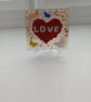  Handmade Fused Glass 'Love' Decor Plaque 