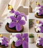 Handmade Pipe Cleaner Flower Arrangement - Everlasting Lilies & Bird Decor