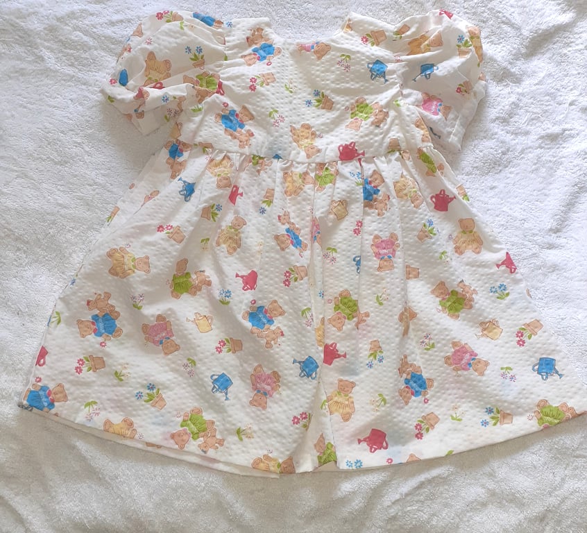 Teddies and flowerpots summer dress 18 mths