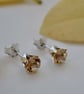 Sparkly & Autumnal simple Citrine stud earrings