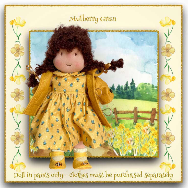 Doll - Olivia Greenwood - a handcrafted Mulberry Green doll