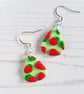 Strawberry statement stud and drop OR hook earrings TWO PAIRS AVAILABLE - Image 3