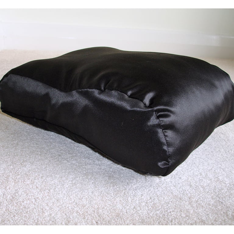 Tempur Pedic Original Travel Neck Pillow Cover Orthopaedic Mulberry Silk Black