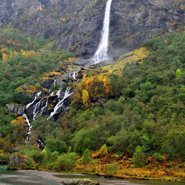 Flamsdalen Valley Flam Norway Scandinavia Photograph Print