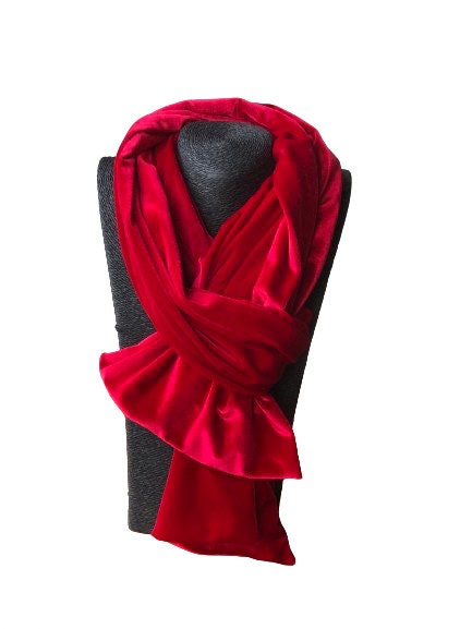 Red Velvet Scarf