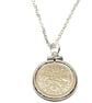1964 60th Birthday Anniversary sixpence coin pendant plus 18inch SS chain gift 