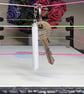 Broken Light tube keyring: deathmatch Wrestling key chain, Handmade