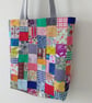 Upcycled Cotton Patchwork Tote Bag  - Image 2