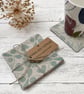 Hand Printed Linen Coaster Set - Image 1