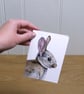 Greetings card - Rabbit - 4 x 5.75 inches (10.5 x 14.8cm) - Image 5
