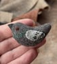 Pigeon - embroidered wool brooch