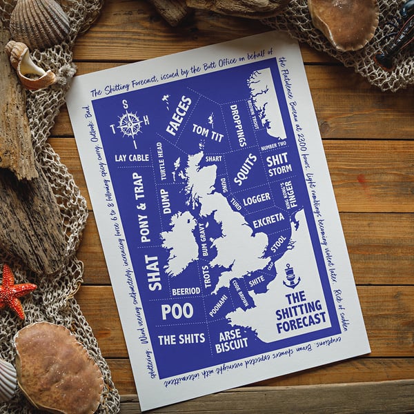The Sh---ing Forecast - A4 poster - giclee