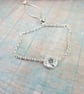 Silver Pebble Bracelet with Daffodil, Adjustable Slider Clasp - Image 6