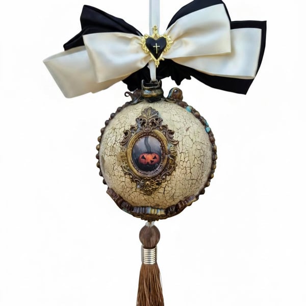 Hand-made "Magic of the Witch" Bauble – Dual-Sided Ornament