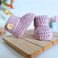 Born in 2026 Baby Booties – Crochet Newborn Gift