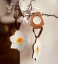 Wooden Flowers any 3 flower wedding favours gift tags birthdays decorations  - Image 6