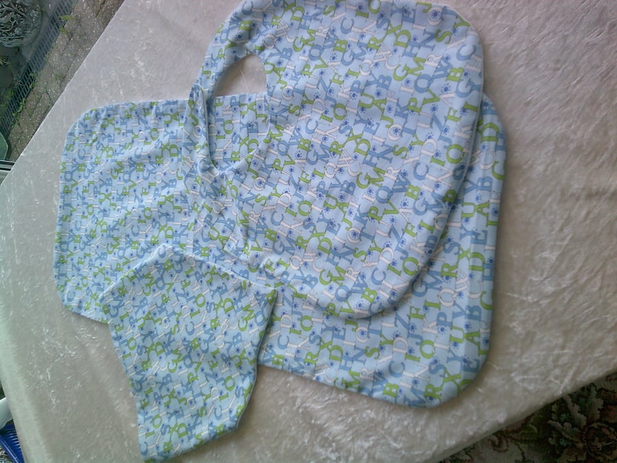 Baby Burp Cloth with Bib and Dribble Bib
