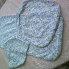 Baby Burp Cloth with Bib and Dribble Bib