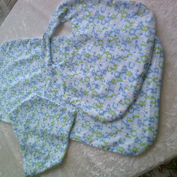 Baby Burp Cloth with Bib and Dribble Bib
