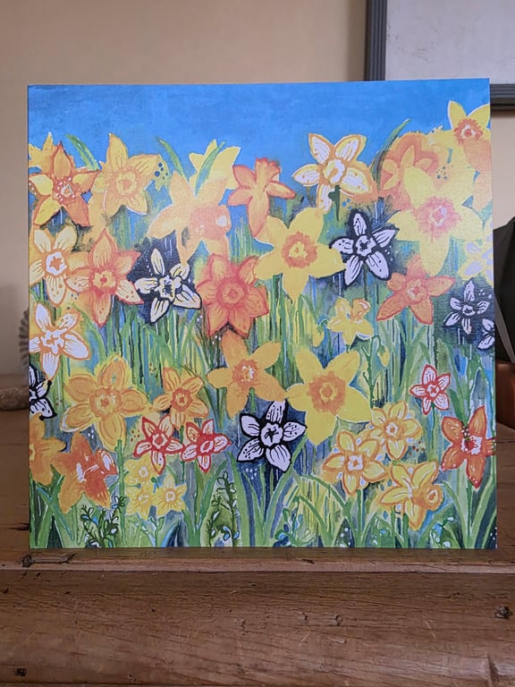 'Spring forward' blank greetings card 