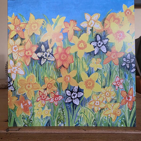 'Spring forward' blank greetings card 