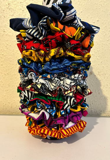 Ankara African wax Scrunchies