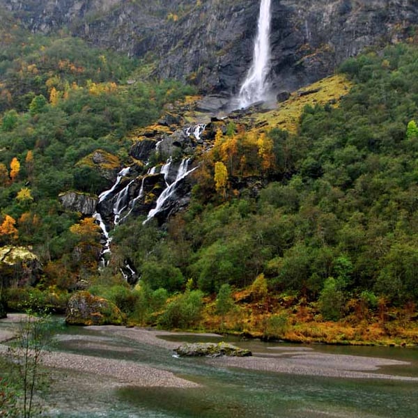 Flamsdalen Valley Flam Norway Scandinavia Photograph Print