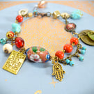 "O Fortuna" Boho Gemstone Mixed Bead Bracelet