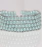Light Green Beaded Cuff Bracelet - Image 3