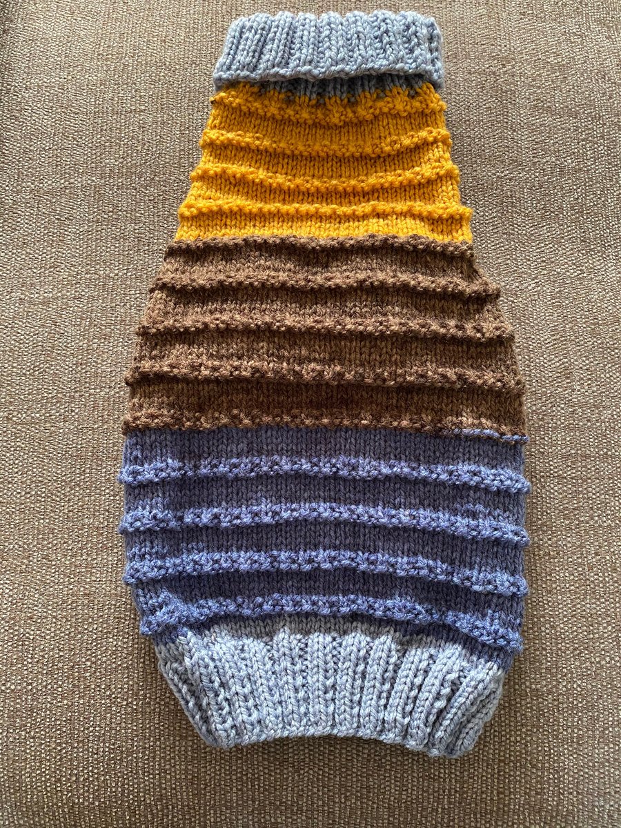 Dog Jumper with a Roll Neck in Ridge Stitch - Medium Size